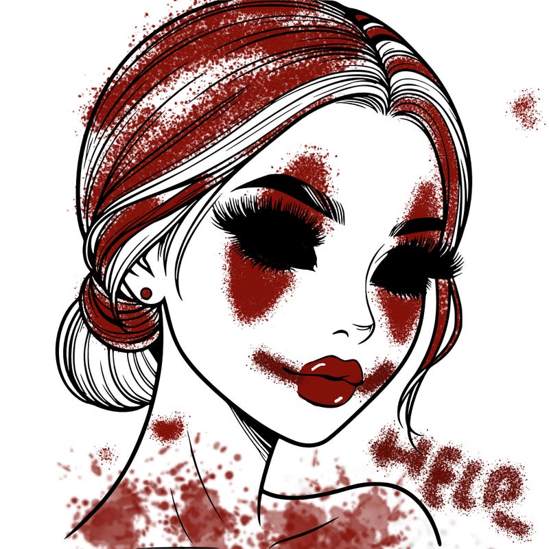 realistic girl with lashes