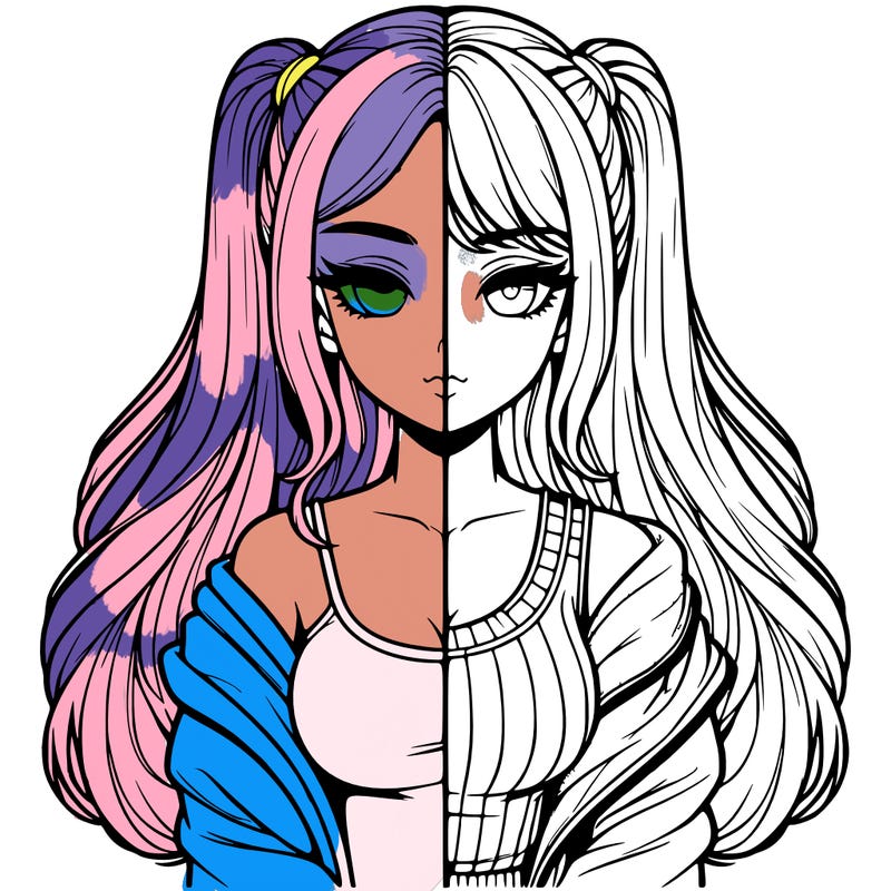 realistic girl split