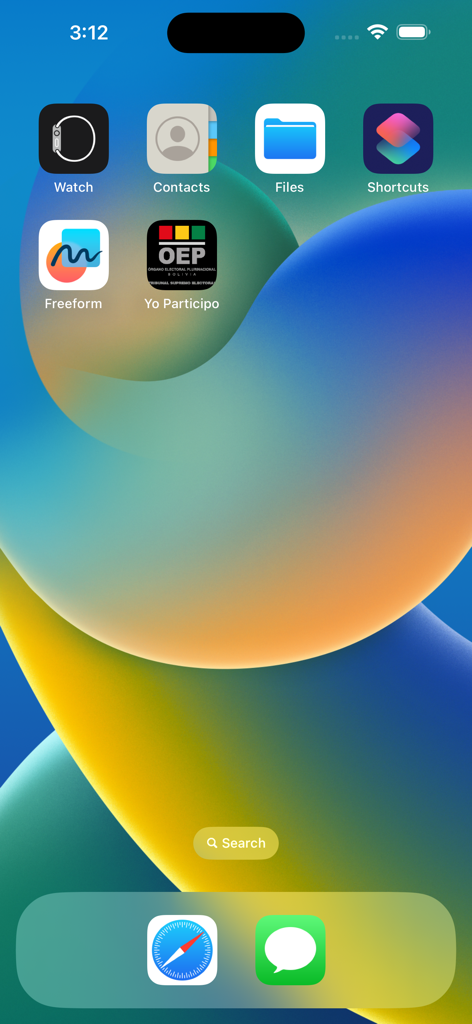 Yo Participo Bolivia - L'icona dell'app Yo Participo Bolivia visualizzata su una schermata home di iPhone insieme ad altre app di utilità