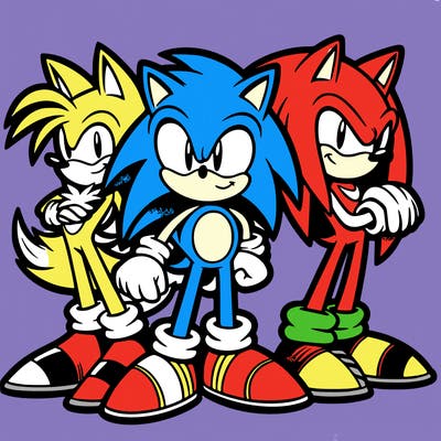 tails and sonic and knuckles