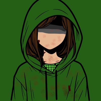 faceless girl in hoodie