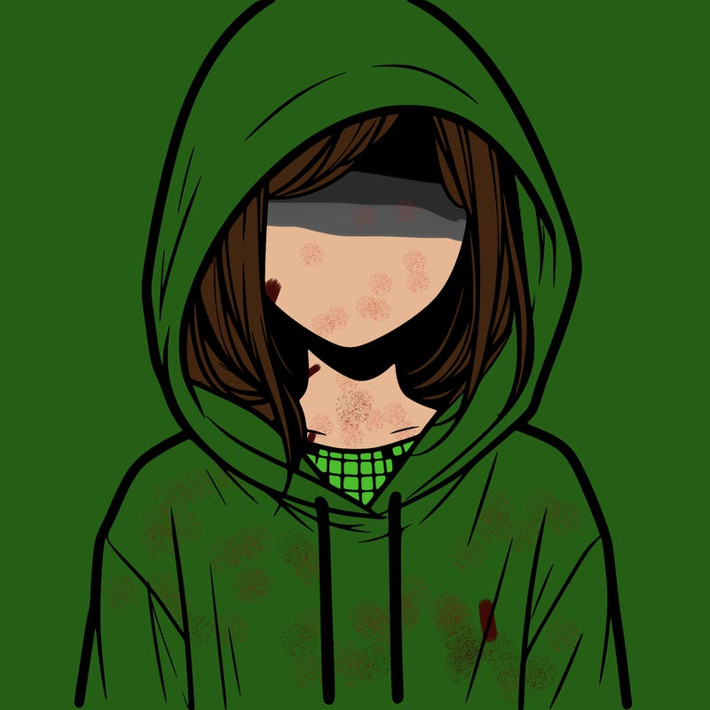 faceless girl in hoodie
