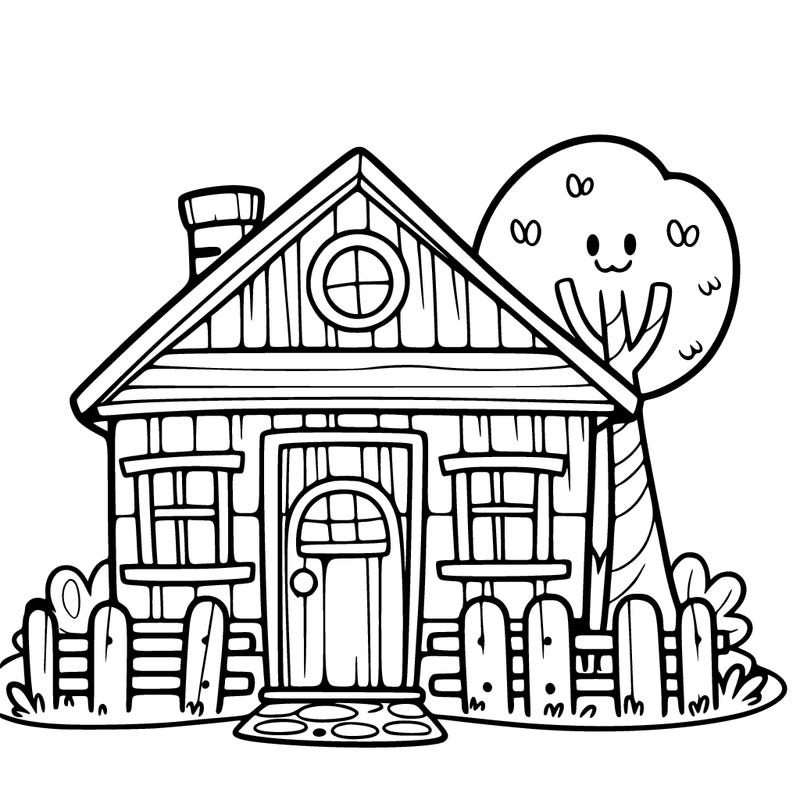 a cartoon house
