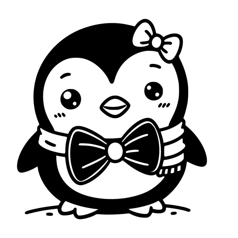 penguin with a bowtie