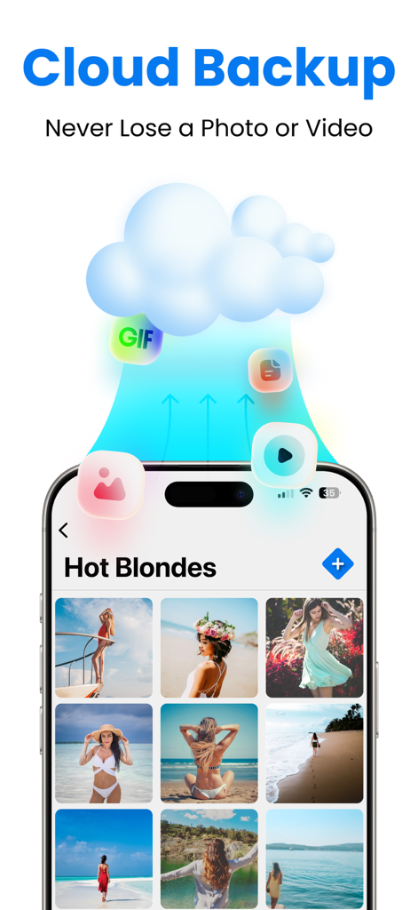 Hidden Folder - KYMS &  KYCALC - Cloud backup feature for secure photo and video storage in the hidden folder app