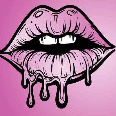 lips that look realistic and drip