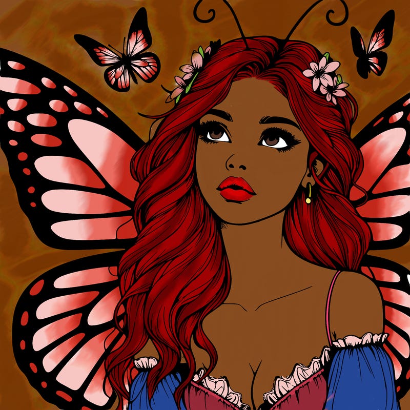 butterfly fairy realistic girl