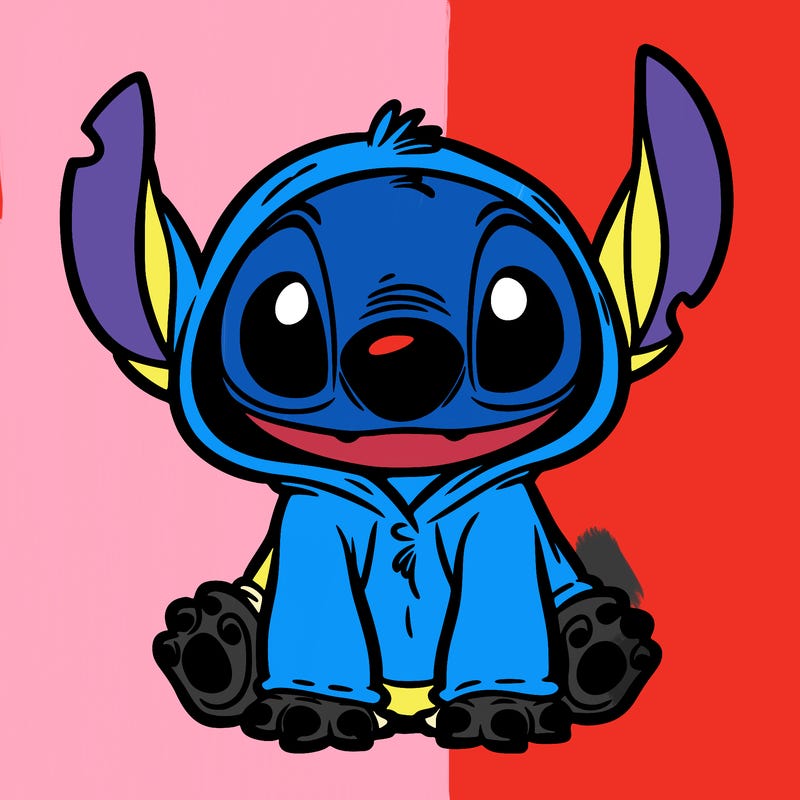 stitch in a dog costume