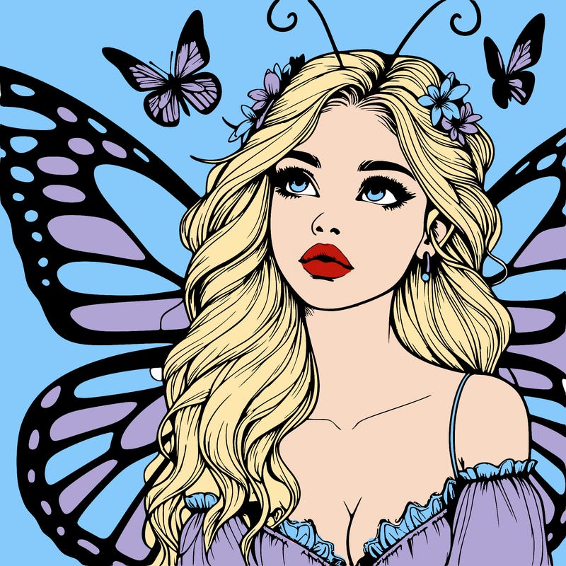 butterfly fairy realistic girl