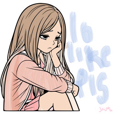 a realistic girl with depression