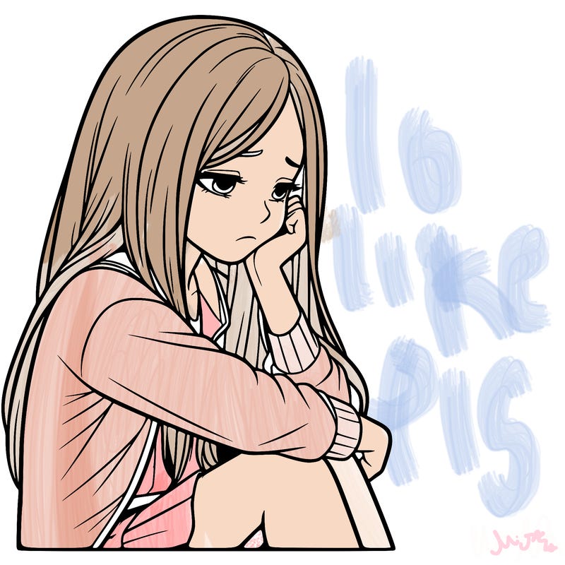 a realistic girl with depression