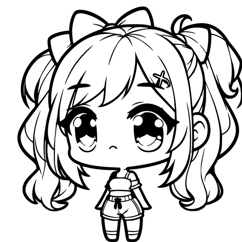 one chibi girl
