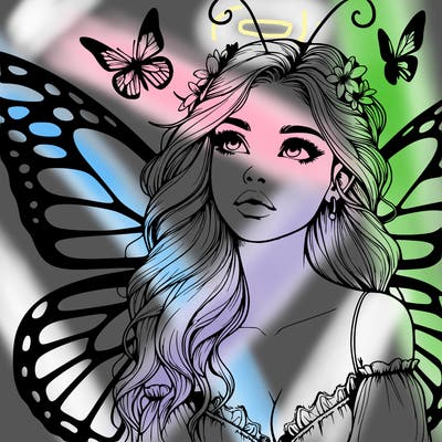 butterfly fairy realistic girl