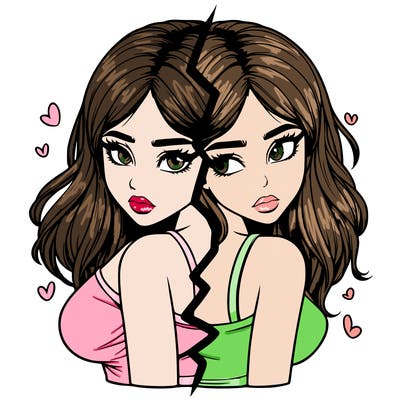 realistic girl split