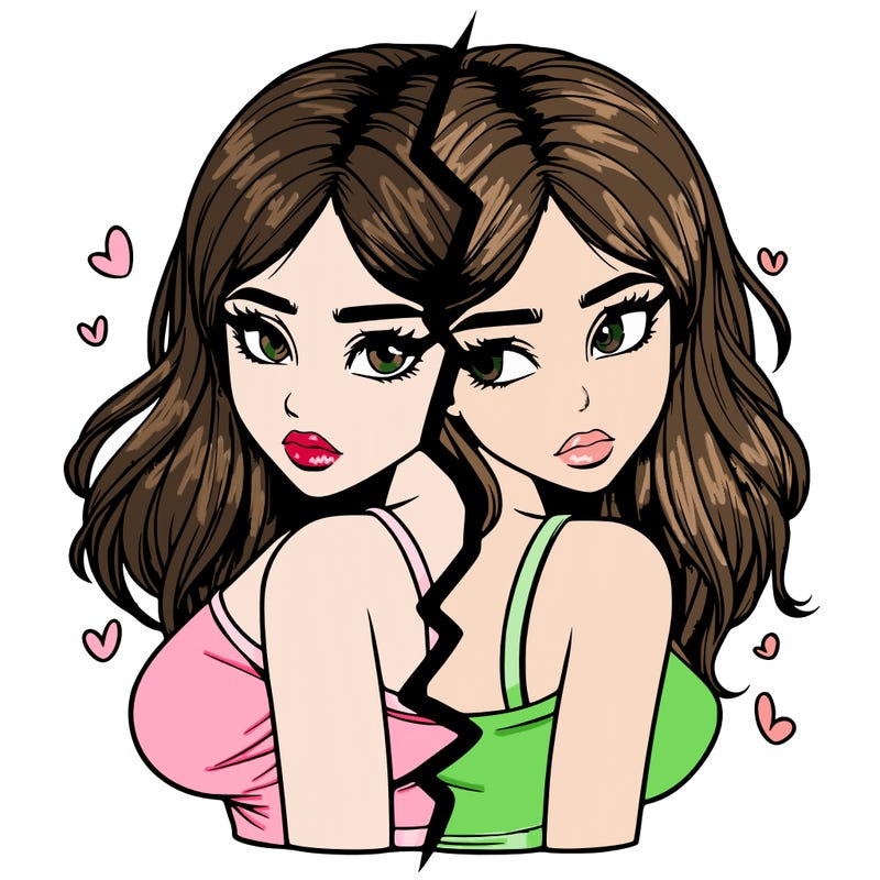 realistic girl split