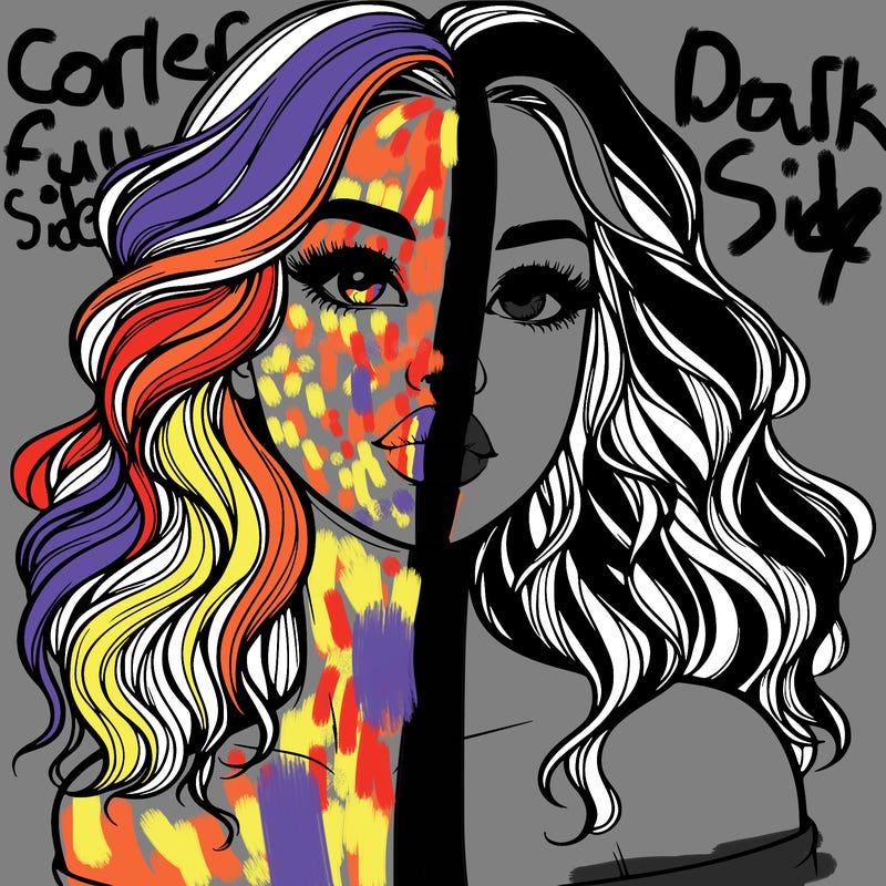 realistic girl with wavy hair and lips