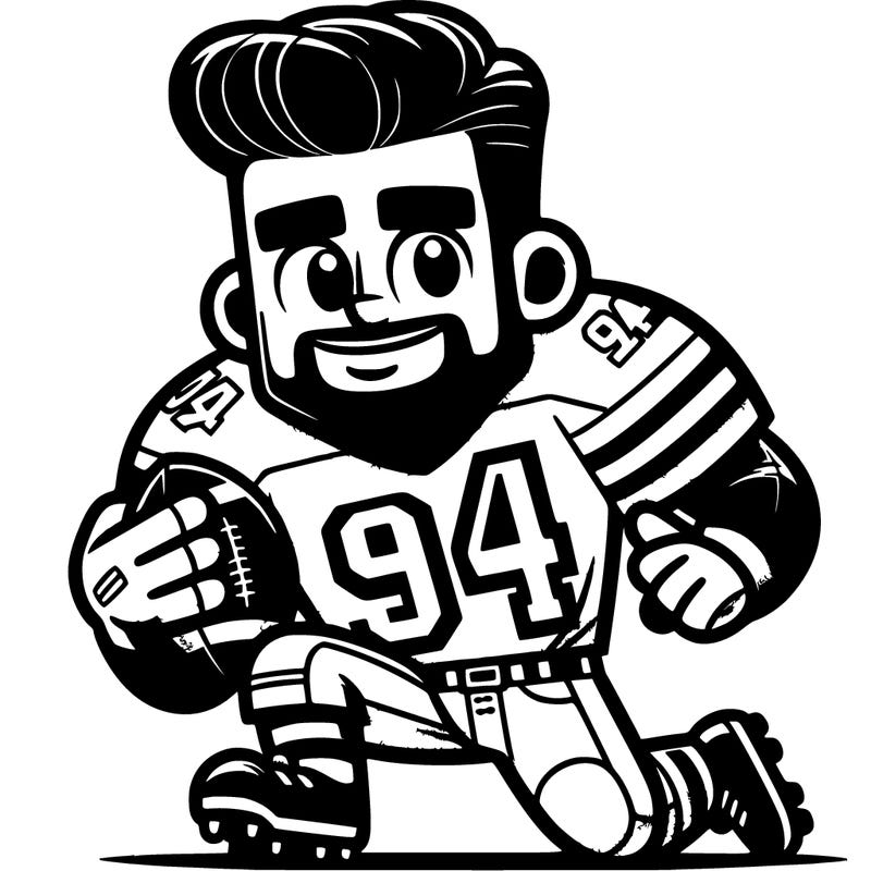 man football player with number 94