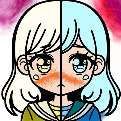 a split of a girl