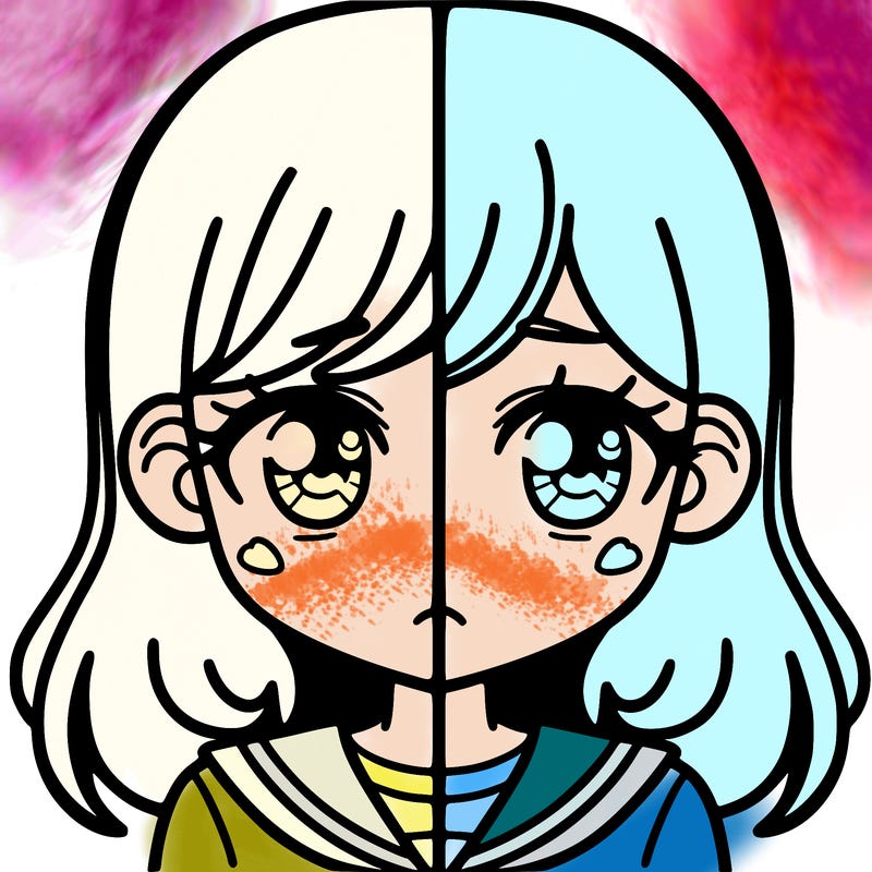 a split of a girl
