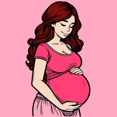 woman heavily pregnant realistic