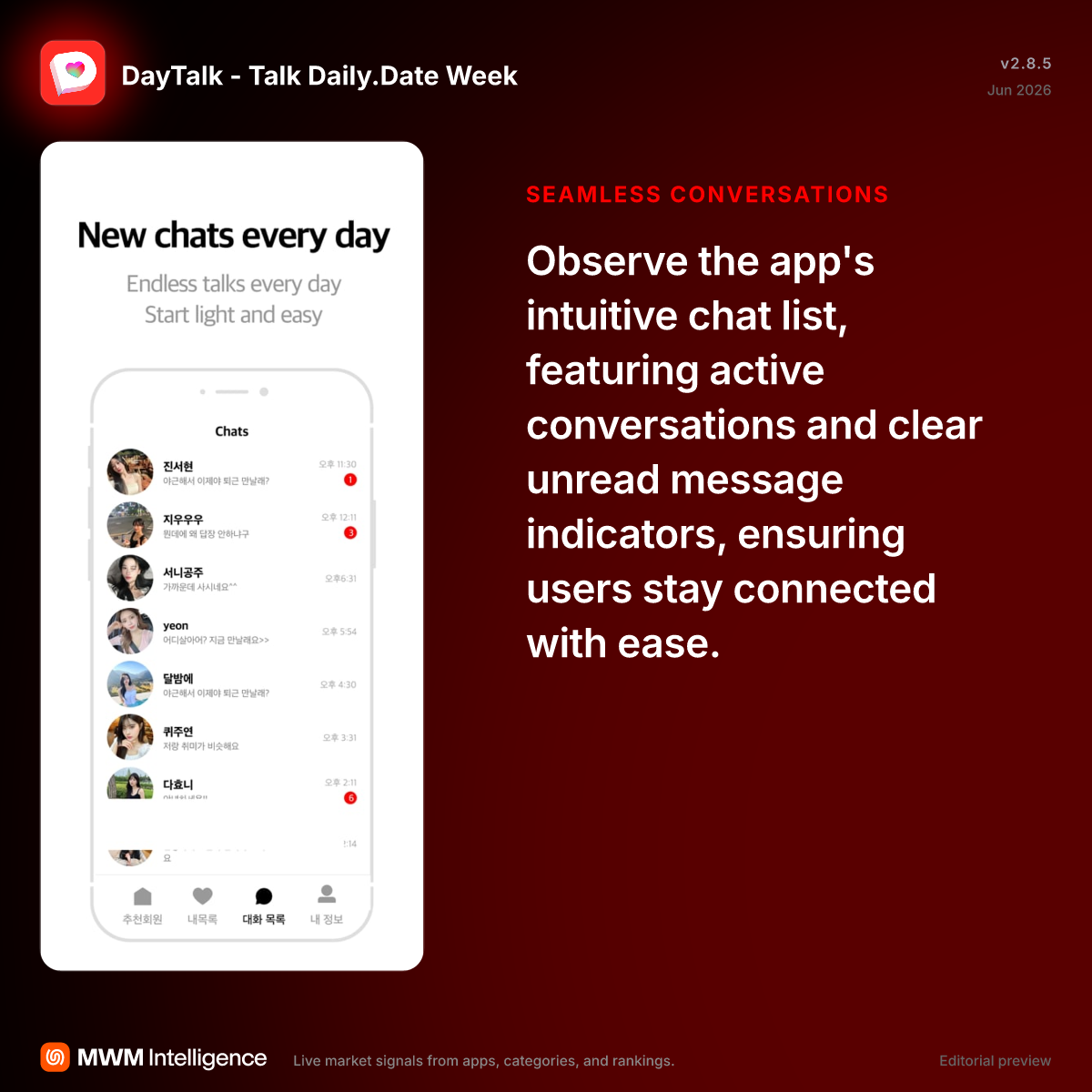 DayTalk - Talk Daily.Date Week - Social Networking App | MWM