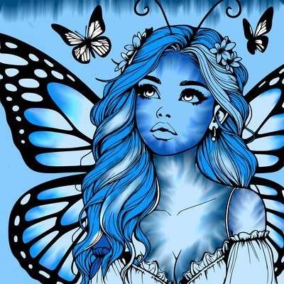 butterfly fairy realistic girl