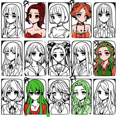 girls that look diffrent anime