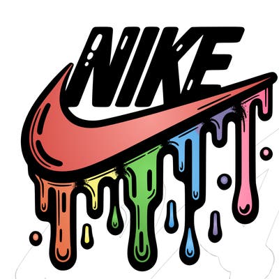 dripping nike logo