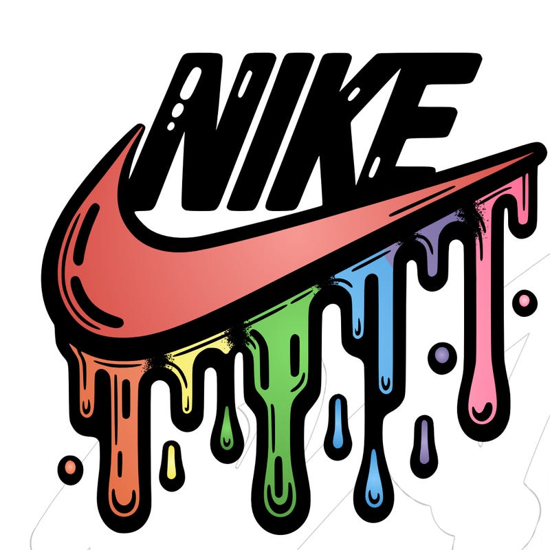 dripping nike logo