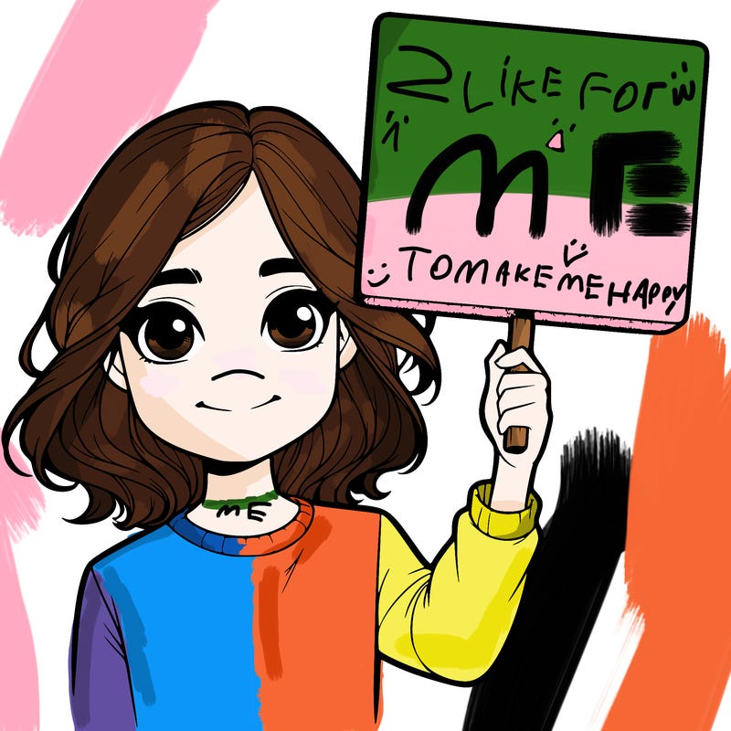 realistic girl holding up a sign