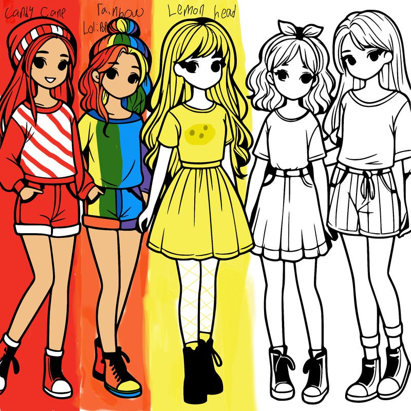 a group of five girls