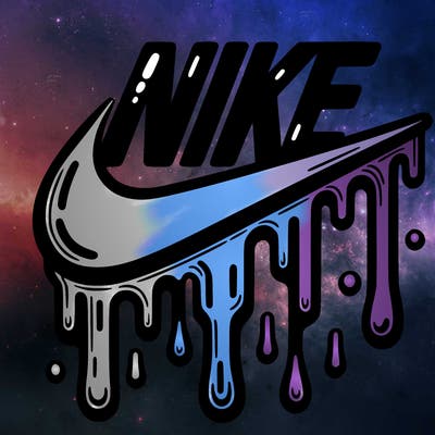 dripping nike logo