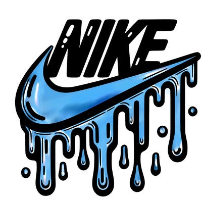 dripping nike logo