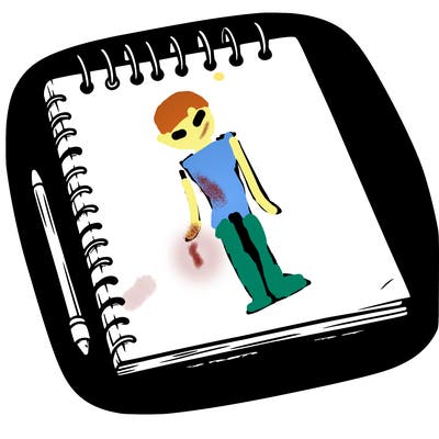 a blank sketch pad