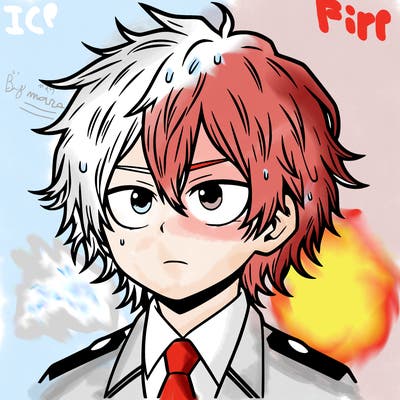 todoroki in with wet hair