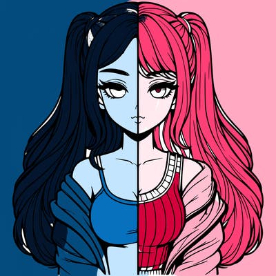 realistic girl split