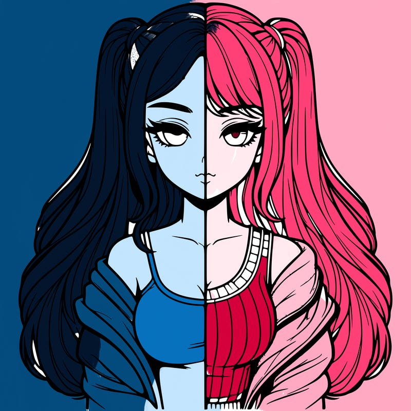 realistic girl split