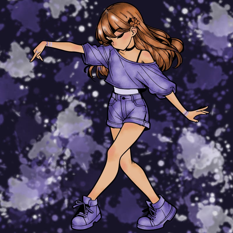 realistic girl danceing