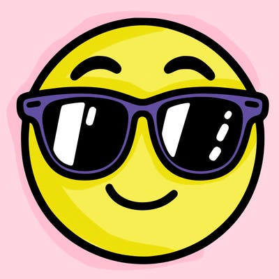 emoji with sunglasses