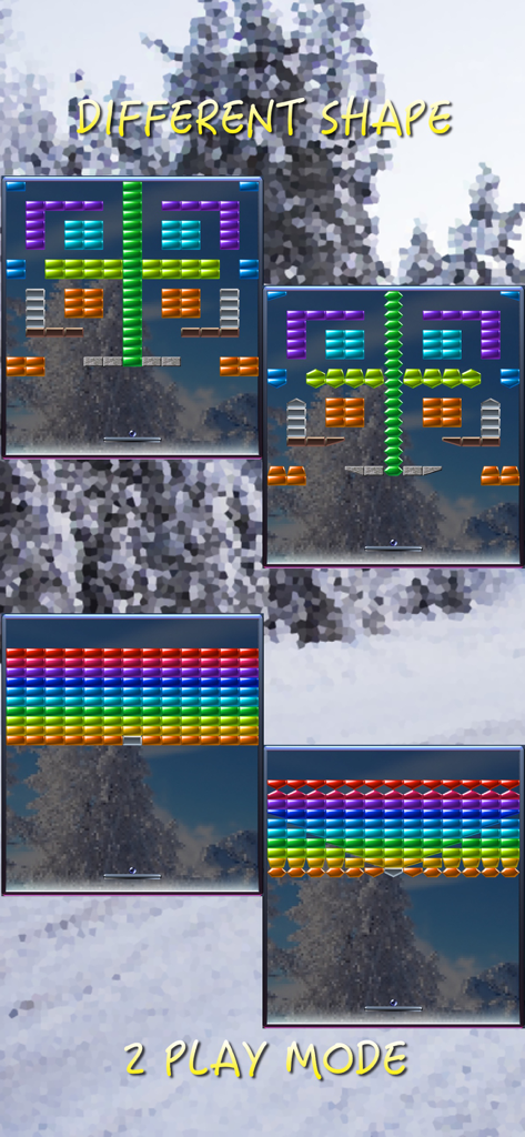 Break Brick Out - Fun to break - Break Brick Out gameplay showing different brick shapes and two play modes