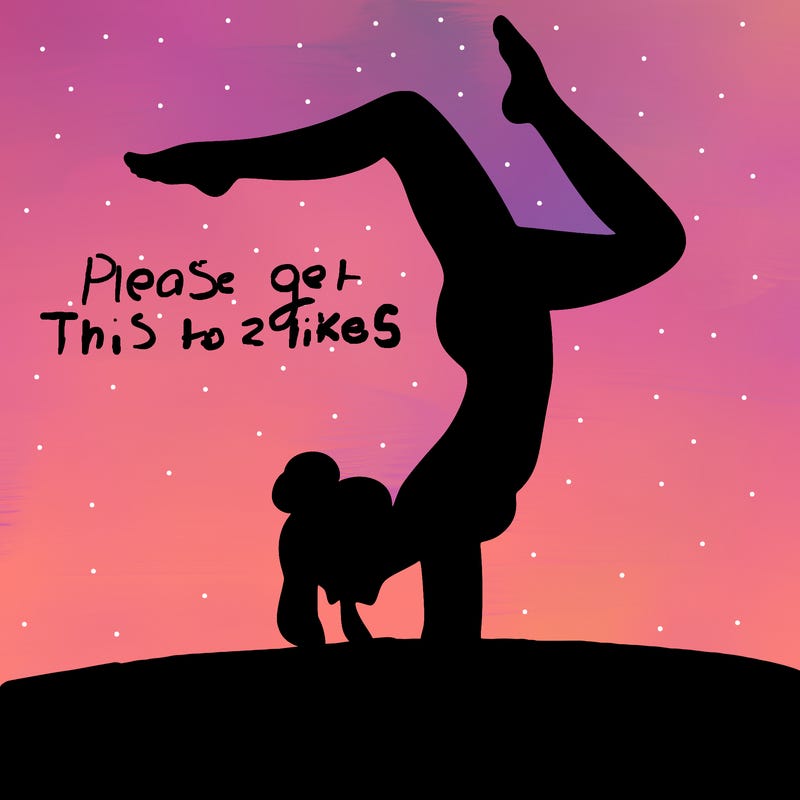 a woman doing a handstand