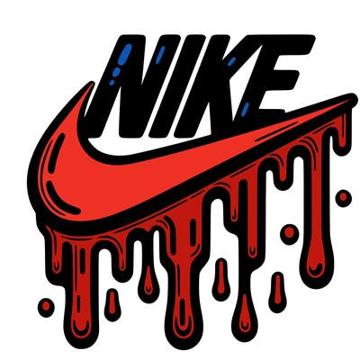 dripping nike logo