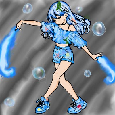 realistic girl danceing