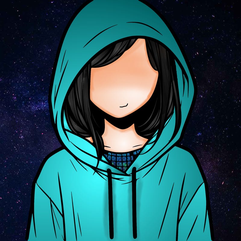 faceless girl in hoodie