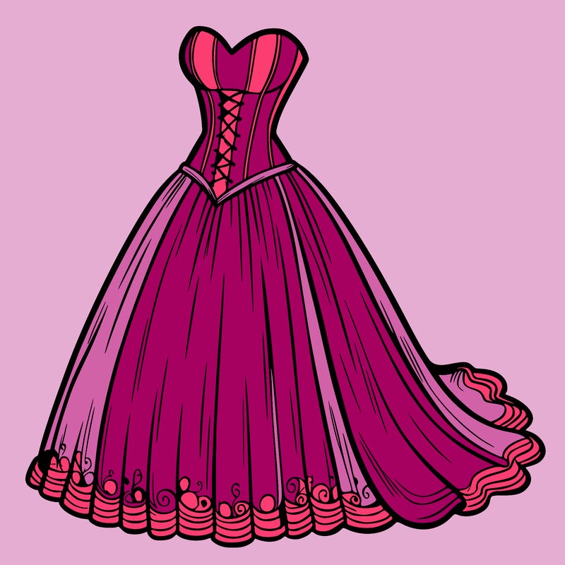 wedding dress-corset and a long and flowy skirt