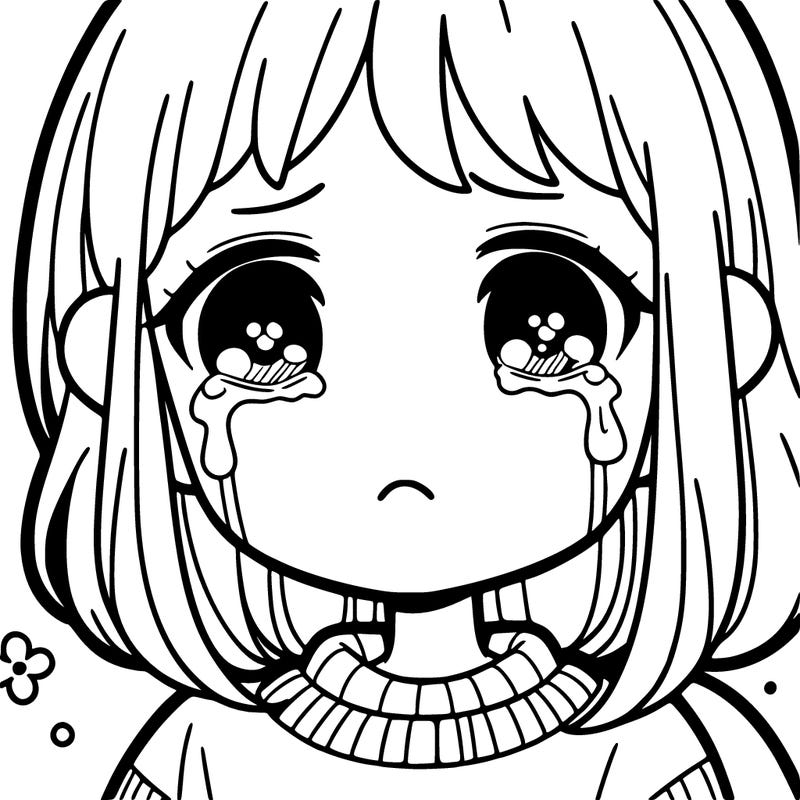 a girl crying