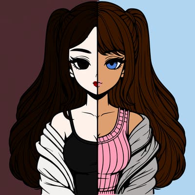 realistic girl split