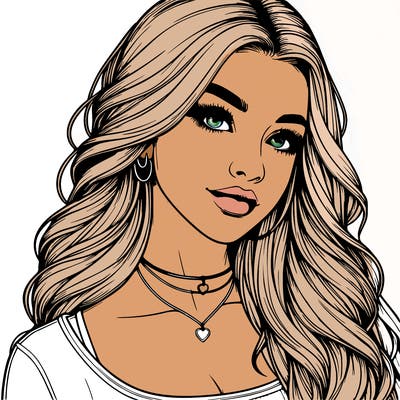 detailed realistic girl