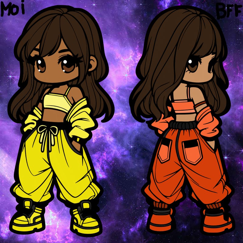 girl in crop top and baggy pants