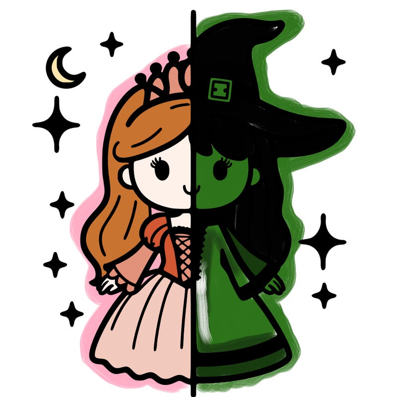 split princess and witch